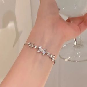 Sterling Silver Bow Cubic Zirconia Bracelet